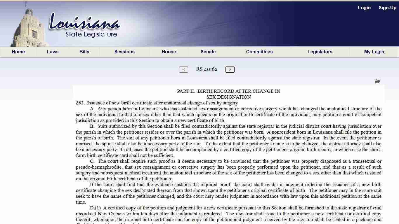 Louisiana Laws - Louisiana State Legislature