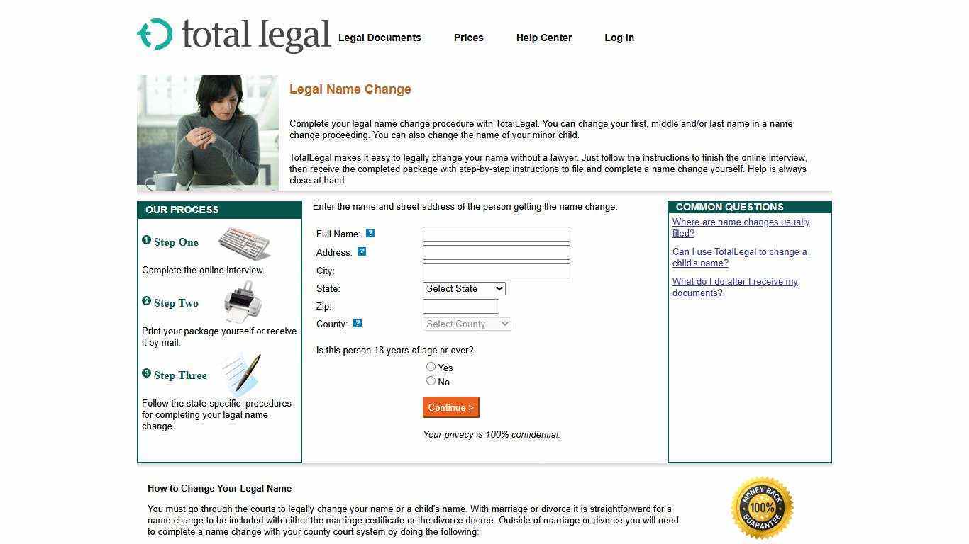 Legal Name Change | TotalLegal